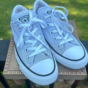 Converse Light Gray and White Athletic Shoes